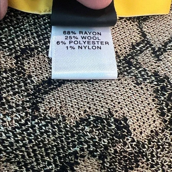 Old Money Timeless St. John Animal Print Sparkly Knit Cardigan - Picture 5 of 6